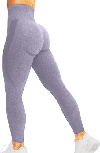 Miniatura 85 de HIGORUN - Leggings sin costuras para mujer, moldeadores, con diseño gráfico de sonrisas, de cintura alta, para el gimnasio, yoga o hacer ejercicio