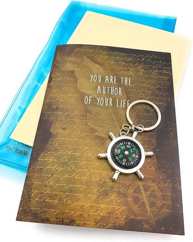 Miniatura 6 de Smiling Wisdom - Old World - Tarjeta de felicitación y recuerdo con texto en inglés «You Are The Author of Your Life»