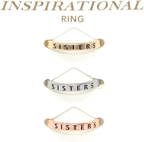 Miniatura 16 de Inspirational - Juego de anillos grabados, con mensaje positivo, delgados y ajustables, (3 en 1, 28 frases diferentes)