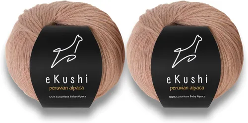 Miniatura 42 de 100% Hilo de Alpaca para Bebé para Tejer y Ganchillo - Juego de 3 Madejas de Hilo Premium DK - Ligero, Hipoalergénico y Térmico Hecho en Perú - N010
