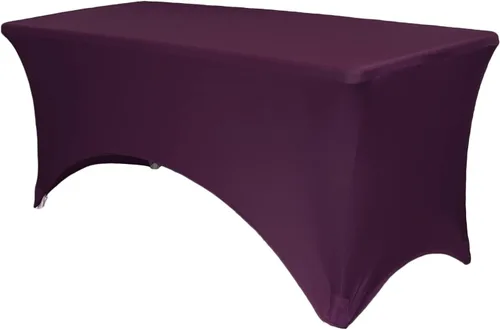 Miniatura 17 de YOUR CHAIR COVERS Mantel rectangular de elastano ajustable de 5 pies, color blanco, para decoración de bodas, eventos, patio, cubierta elástica