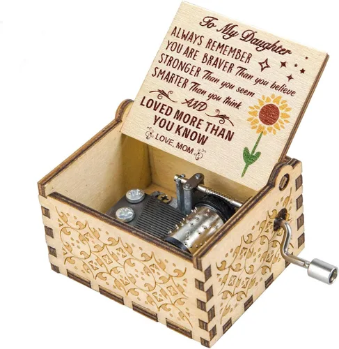 Miniatura 9 de Caja de música La Bella y La Bestia, regalo de madera para San Valentín, Navidad, cumpleaños, aniversario para esposa, novia, marido, novio, niña