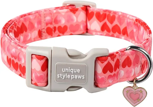 Miniatura 34 de Unique style paws - Collar para perro con hebilla de metal, naranja, duradero, lindo collar para perros pequeños, medianos y grandes