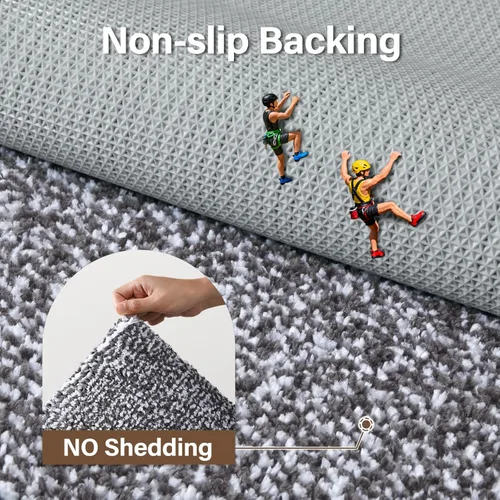 Miniatura 6 de Alfombras de baño de 17 x 24 pulgadas, antideslizantes, lavables, color gris, para bañera, tapete de baño para baño, tapete suave y absorbente