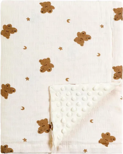 Miniatura 27 de CREVENT Manta de bebé de minky para niñas y niños, manta suave de felpa para recién nacidos - 30 x 40 pulgadas (Animal)