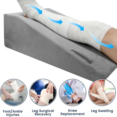 Miniatura 4 de Almohadas de elevación de piernas para recuperación después de la cirugía, almohada de rodilla poscirugía para posicionamiento de piernas, almohada