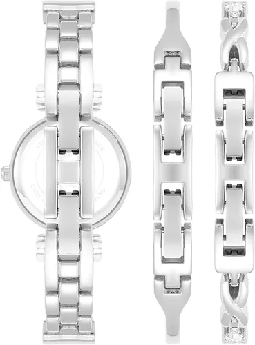 Miniatura 3 de Anne Klein Juego de reloj y pulsera con detalles de cristal prémium para mujer