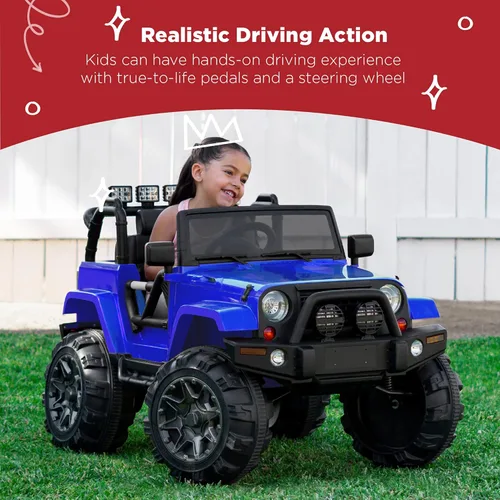 Miniatura 2 de Best Choice Products Camión de juguete para niños de 12 V, con suspensión de resorte, control remoto, 3 velocidades, luces LED, Bluetooth, azul