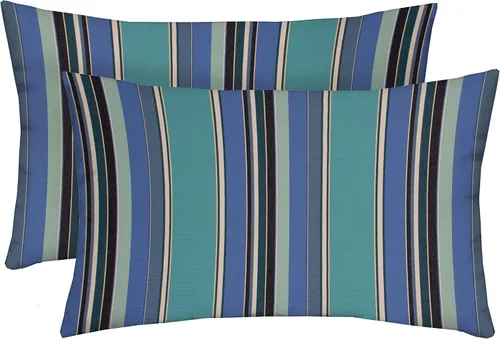 Miniatura 110 de RSH DECOR: Sunbrella - Juego de 4 almohadas lumbares, 20 x 12 pulgadas, tela de rendimiento resistente al agua y a la decoloración, fundas