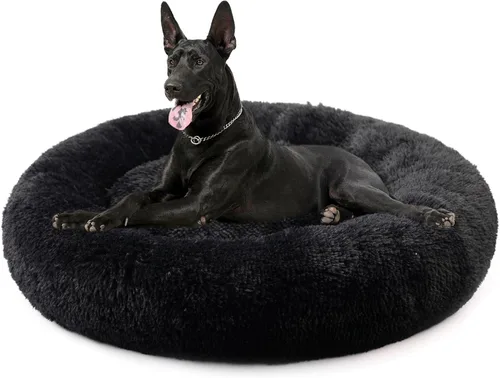 Miniatura 24 de Nisrada Cama para perros pequeños, medianos y grandes, 20 pulgadas, relajante, lavable, redonda, acogedora, suave, cama para mascotas para cachorros