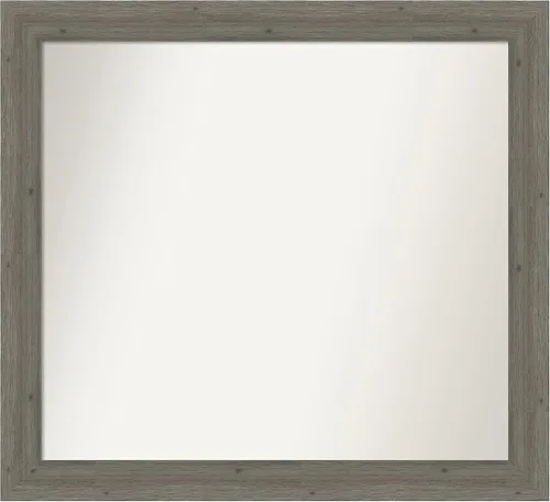 Miniatura 134 de Amanti Art Espejo de pared personalizado no biselado (24.5 x 24.5 pulgadas), marco gris marrón alta, varios tamaños personalizados, espejo de baño