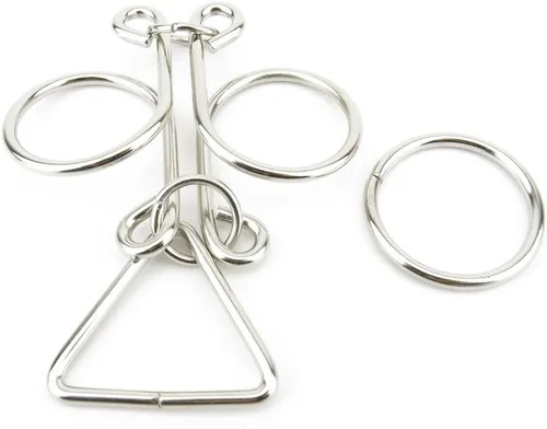 Miniatura 2 de 1 x Sabiduría Lógica Mente Inteligencia Brainteaser Formación Pensamiento Creativo Puzzle Juguetes Desenredamiento Juego WT412 Dragonfly Metal Ring