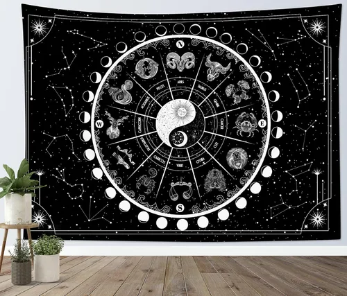 Miniatura 17 de LB Tapiz de bandera estadounidense de girasoles, tapiz con cita inspiradora, tapiz para colgar en la pared, tapiz floral negro y amarillo, tapices