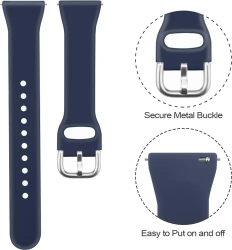 Miniatura 2 de Paquete de 3 correas deportivas delgadas para Samsung Galaxy Watch Active 2/Samsung Galaxy Active Watch de 1.575 pulgadas, 1.732 pulgadas, correas