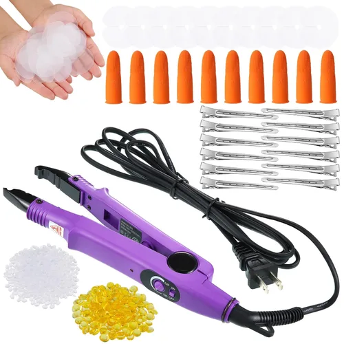 Miniatura 8 de Plancha para Extensiones de Cabello de Queratina Fusion - Herramienta de Calor, Conector Térmico con Protector de Pegamento Fusion, Plantilla, Pinza