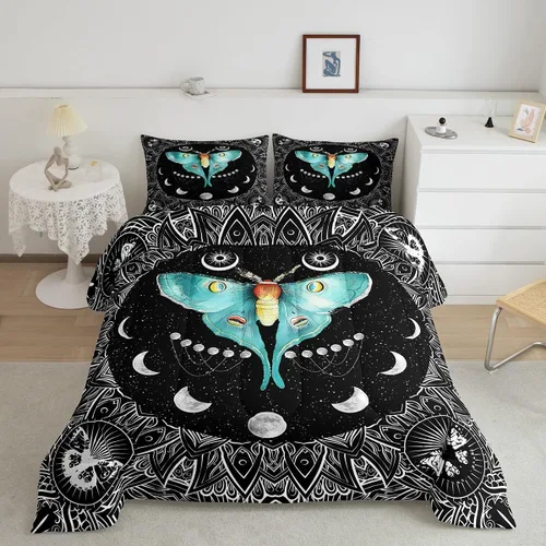 Miniatura 12 de Homewish Juego de edredón Kawaii Koala, juego de ropa de cama con hojas tropicales para niños, niñas y mujeres, edredón acolchado con hojas de palma