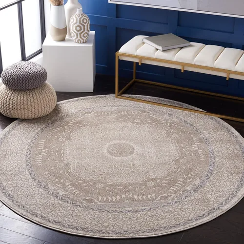 Miniatura 14 de SAFAVIEH Sofia Collection SOF365M - Alfombra bohemia tribal envejecida de 2 pies 2 pulgadas x 8 pies, color azul/beige, no desprende pelusa