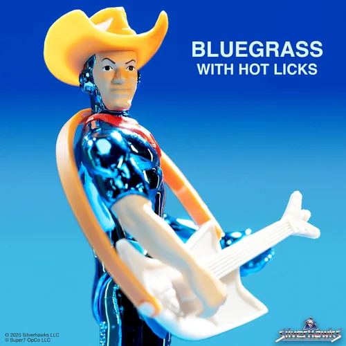 Miniatura 5 de Super7 SilverHawks Bluegrass (Versión de juguete) Figura de reacción - Figura de acción de SilverHawks de 3.75" con accesorio, coleccionables
