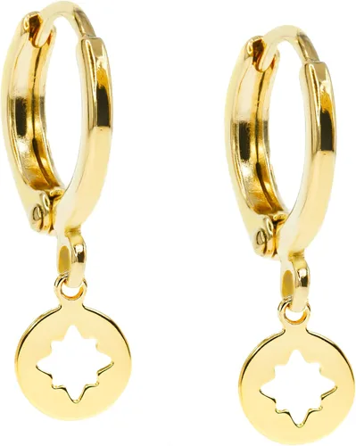 Miniatura 11 de 14K Gold Clasp Closure Dangle Earrings, Trendy Hoop with Charm, Huggie Hoop Earrings, Hypoallergenic Nickel Free Earrings, Lightweight Huggies for