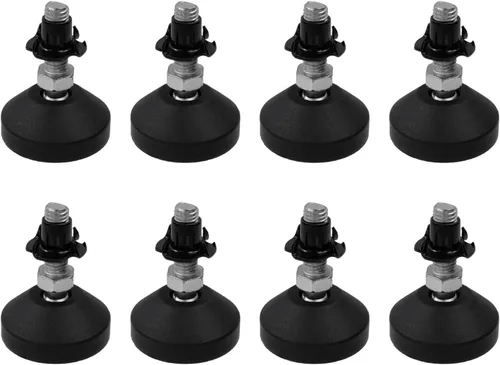 Miniatura 13 de Antrader 4 copas de pie ajustables con rosca M8, base de nailon reforzado, pies articulados de 2 pulgadas de diámetro, patas de muebles, longitud