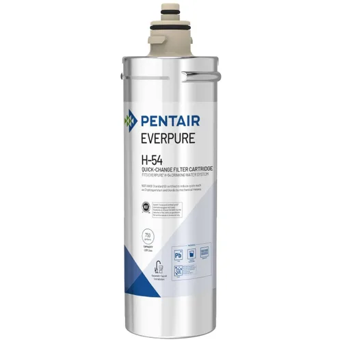 Pentair Everpure H-54 - Cartucho de repuesto de cambio rápido, EV925268, certificado NSF para reducir el plomo, para uso en el sistema de agua