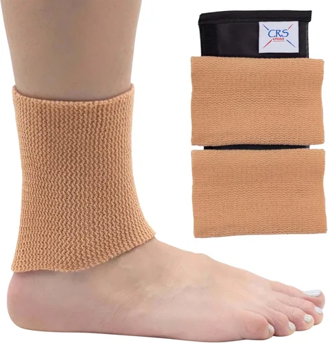 CRS Cross Mangas de gel para tobillo. Un par de calcetines acolchados de primera calidad para amortiguar y proteger el tobillo, el pie y la pierna