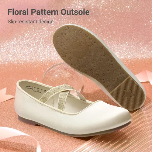 Miniatura 6 de DREAM PAIRS Zapatos de vestir tipo bailarina, de piso, para niñas Mary Jane