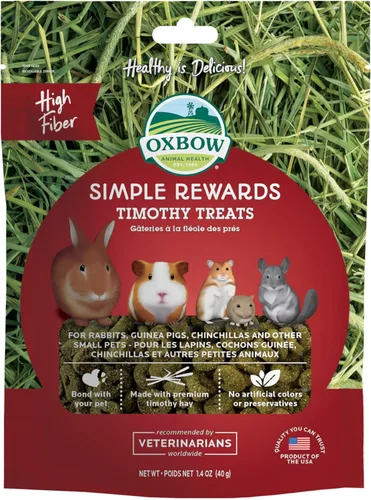 Miniatura 12 de Oxbow Animal Health Golosinas Vegetales Simples, Golosinas de Zanahorias y Pimiento para Conejos y Conejitos, Snack para Mascotas para Conejos