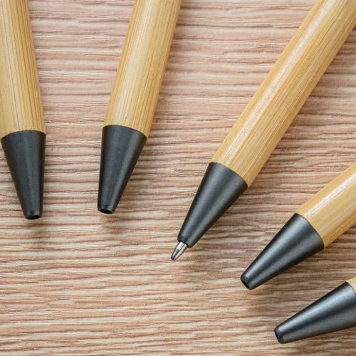 Miniatura 4 de Gullor Bolígrafo retráctil de bambú natural, bolígrafos sostenibles para escribir diario, suministros de oficina, bolígrafos ecológicos, 5