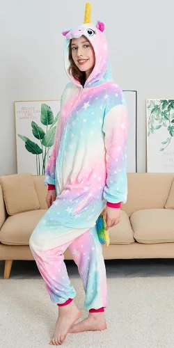 Miniatura 3 de Pijama de unicornio para adultos, para Navidad, Halloween, cosplay, ropa de dormir