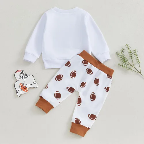 Miniatura 54 de Adobabirl Conjunto de sudadera y pantalones de Halloween para bebé, sudadera y pantalones con parche de calabaza para Halloween, otoño, ropa de bebé