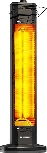Miniatura 9 de Calentador Eléctrico de Patio al Aire Libre, Haimmy Calentador Infrarrojo de 42 Pulgadas con Control Remoto, 9 Niveles de Calor, Temporizador de 9H