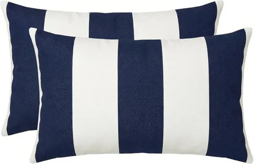 Miniatura 113 de RSH DECOR: Sunbrella - Juego de 4 almohadas lumbares, 20 x 12 pulgadas, tela de rendimiento resistente al agua y a la decoloración, fundas