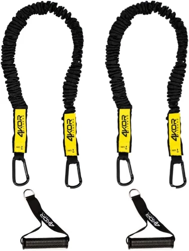 Miniatura 10 de Cuerdas de resistencia – Bandas de resistencia de hombro y núcleo – Perfecto para calentamiento dinámico y rehabilitación – Par de lujo de 2 cables