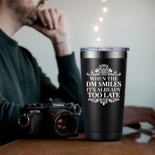 Miniatura 5 de Regalos de Dungeons and Dragons - Regalos para Dungeon Master - Regalo de Navidad para Dungeon Master D&d Dnd Dm Rpg Fans - Vaso Dnd de 20oz