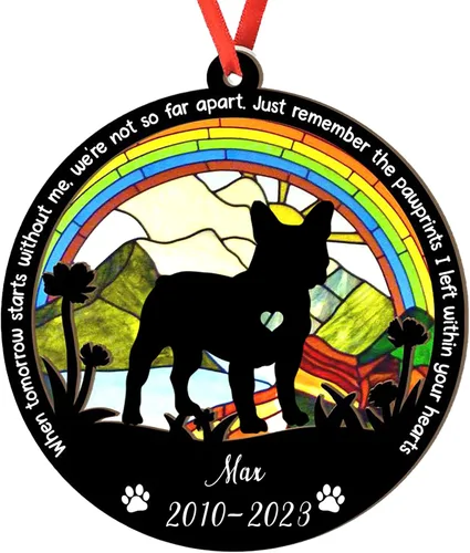 Miniatura 74 de Adorno personalizado para atrapasoles de sabueso afgano, adorno de Navidad de sabueso afgano, regalo para perro amante, sabueso afgano conmemorativo
