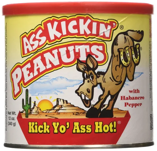 Miniatura 4 de KICKIN' - Cacahuetes picantes con pimienta habanero – 12 onzas – Cacahuetes picantes y picantes de primera calidad – El mejor aperitivo picante