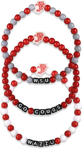 Miniatura 84 de FOCO NCAA unisex-adulto Paquete de 3 Pulseras de la Amistad con Cuentas con Logotipo de Equipo Universitario de la NCAA Oficialmente Licenciadas