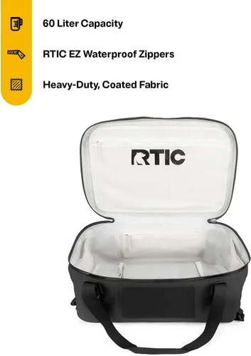 Miniatura 3 de RTIC Paquete de lona ultra seco, mochila impermeable para exteriores, bolsas flotantes para senderismo, viajes, camping, canotaje, mochileros, 60