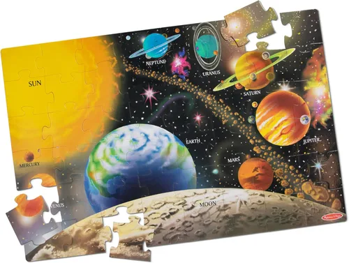 Melissa & Doug – Sistema solar 48 pcs Floor Puzzle, Sistema solar 48 piezas rompecabezas de suelo, Multicolor