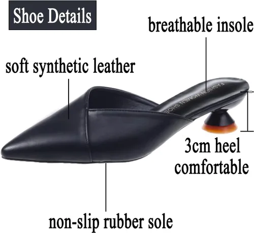 Miniatura 4 de Cómodas sandalias de tacón bajo con punta cerrada para mujer, zapatos elegantes y casuales