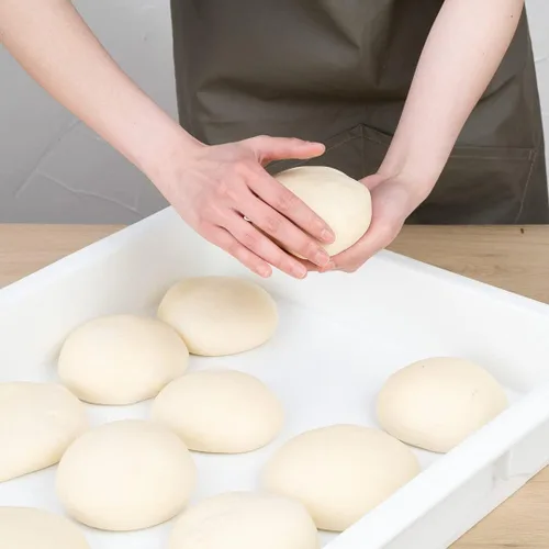 Miniatura 6 de Caja de prueba de 26 x 18 x 3 pulgadas, 1 caja de masa rectangular – apilable, lavavajillas, cajas de plástico blanco para masa de pizza, duraderas
