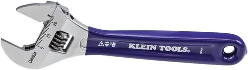 Miniatura 4 de Klein Tools D86934 Llave ajustable, forjada con mandíbula más delgada y un acabado cromado pulido, 6 pulgadas