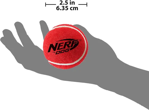 Miniatura 3 de Nerf Dog Juego de regalo de 12 piezas de juguetes para perros, incluye pelota de tenis chirriante de 2.5 pulgadas, paquete de 12, material Nerf