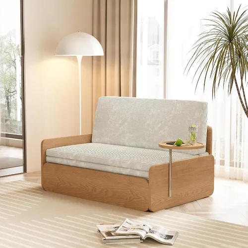Miniatura 4 de Lartis Sofá cama tapizado, sofá cama multifuncional, funda de tela extraíble