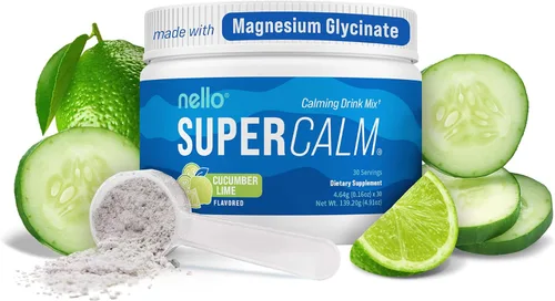 Miniatura 26 de Nello Supercalm - Mezcla de bebida en polvo, reductor de cortisol y ayuda para dormir, L Teanina, Ashwagandha Ksm-66, Magnesio Glicinato, Vitamina