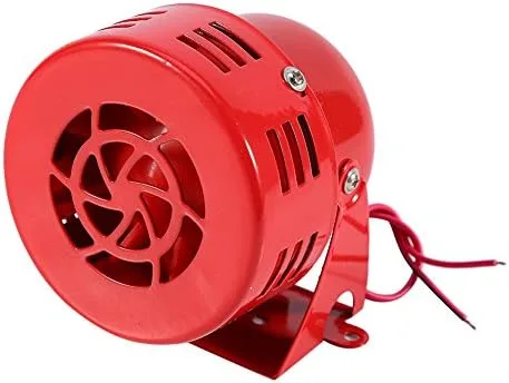 Silbato de sirena de 12 V 1.5 A, 110 dB, coche eléctrico, camión, motocicleta, alarma de bocina (Air Raid) 50s rojo 12V alarma de coche y seguridad