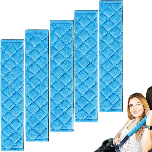 Miniatura 10 de Paquete de 5 Almohadillas Protectoras de Cinturón de Seguridad de Automóvil Suaves y Cómodas para Proteger el Cuello y los Hombros (Negro)