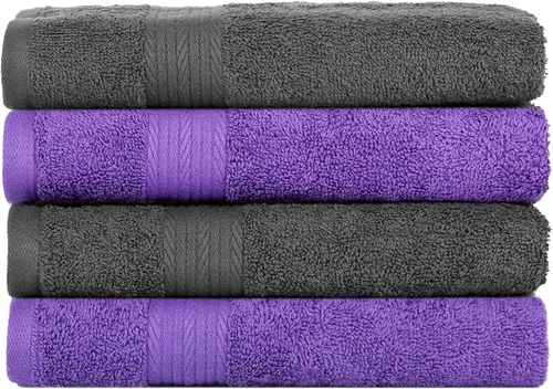 Miniatura 33 de Ample Decor Juego de 12 toallas de baño de 600 GSM, 100% algodón, 4 toallas de baño, 4 toallas de mano, 4 paños de lavado, absorbentes y suaves