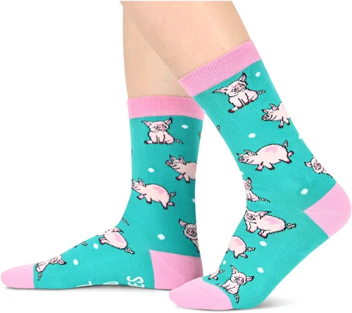 Miniatura 2 de Zmart Funny Duck Pig Dinosaur Fox Gifts for Women, Novelty Wolf Goat Chicken Sloth Hedgehog Socks